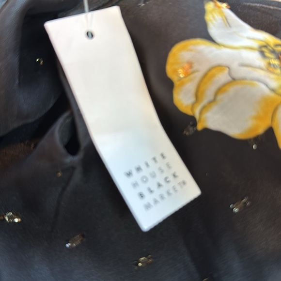 WHBM Halter Clip Jacquard Maxi Dress ophelia floral black - Picture 8 of 15